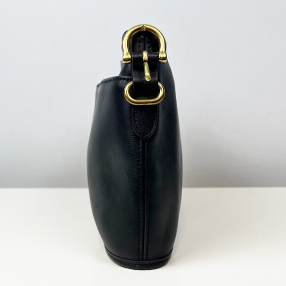 Coach Vintage Equestrian Slim Black Leather "Clutch" Crossbody Bag NO STRAP 9802 - Picture 4 of 16